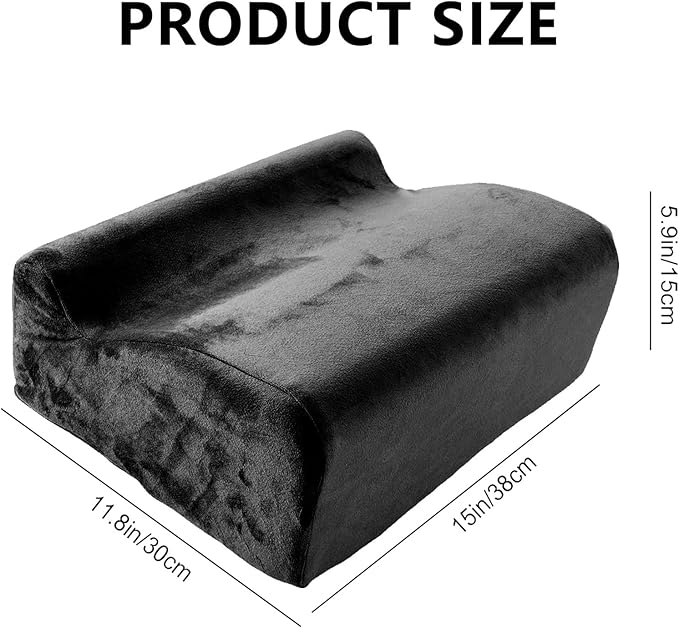 Foot Rest for Under Desk at Work. Multifunctional 3-Tier Foot Stool Office Desk Accessories, Soft Ergonomic Footrest,Support Foot Pillow,Heel Chair,Leg Elevation Pillow (Black, One Size)