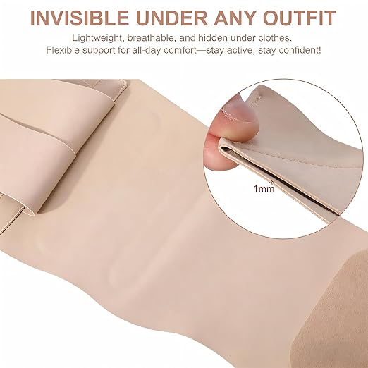 RANDY SUN Back Support for Women Ergonomic, Lightweight Posture Corrector for Office, Commute, No Pinching or Slipping, Improve Slouching Gentl, Beige, S-M