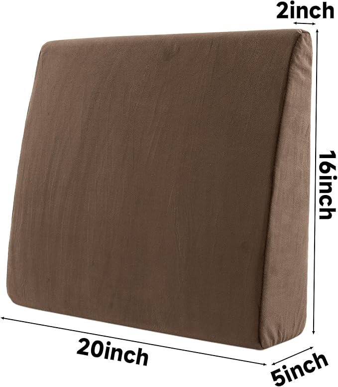 MABOZOO Wedge Recliner Leg Pillow, Foam Extra Large Foot Rest Cushion with Adjustable Straps, Recliner Footrest Extender Leg Elevation Pillow Wedge Pillow for Recliner, Bed, Sofa, Couch (Coffee)