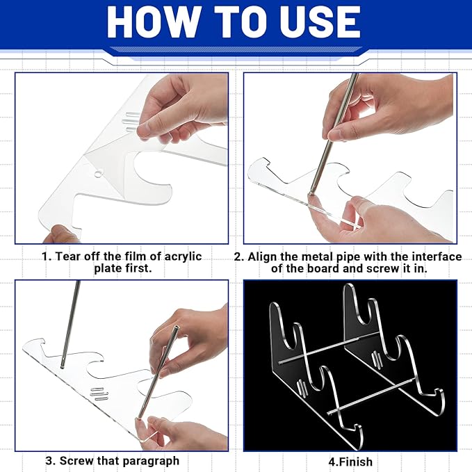 Taiyin Acrylic Keyboard Display Stand Holder Mechanical Computer Stand Shelf for Desk Transparent Acrylic 3 Tier Keyboards Storage Holder Tray for Computer Tablet Picture Frame