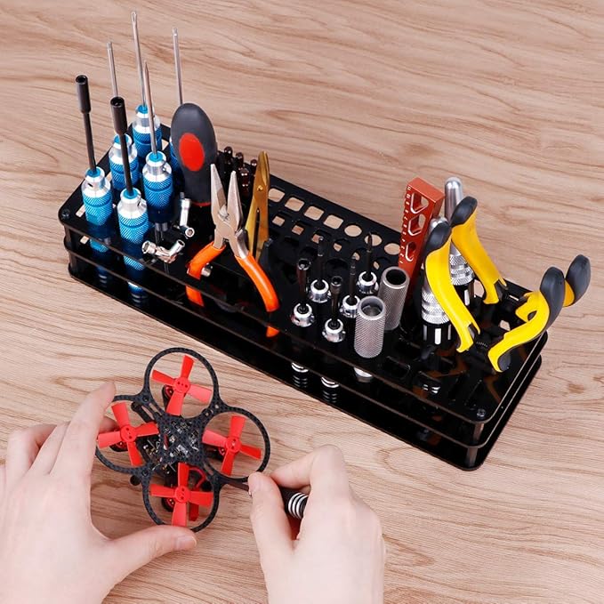 Screwdriver Storage Rack Screwdriver Organizers for Hex Cross Screw Driver RC Tools Kit Organizers 63 Hole