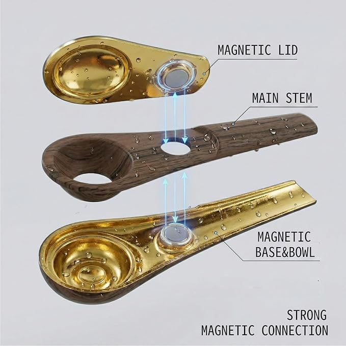 Modern Zinc Alloy Tobacco Pipe Set, Traditional Handheld Pipe Accessory with Protective Storage Case and Cleaning Kit, Elegant Desktop Gift Edition (2)