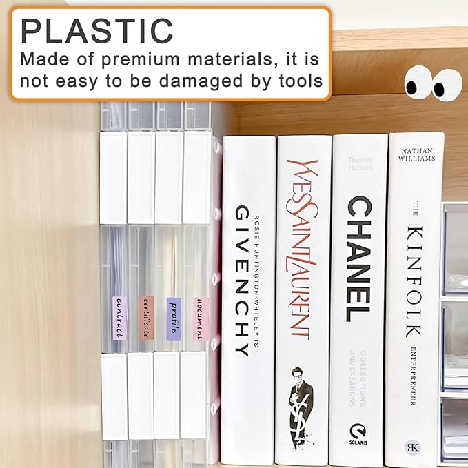 LonlyEagle 6 Pcs Clear A4 File Portable Project Case, Plastic Storage Box for 8.5" x 11" Letter Paper, Scrapbook Paper Storage Boxes Documents Magazines Holder