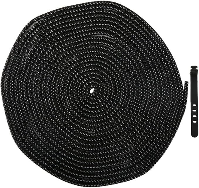 4.8M(15.75FT) Spiral Cable Protector, Multicolor Suitable for Most Phone/Pad/Laptop USB Wire Cord Savers Protection Cover Anti-Break Wrap Charger Data Line Cables Sleeves, Pearl Black
