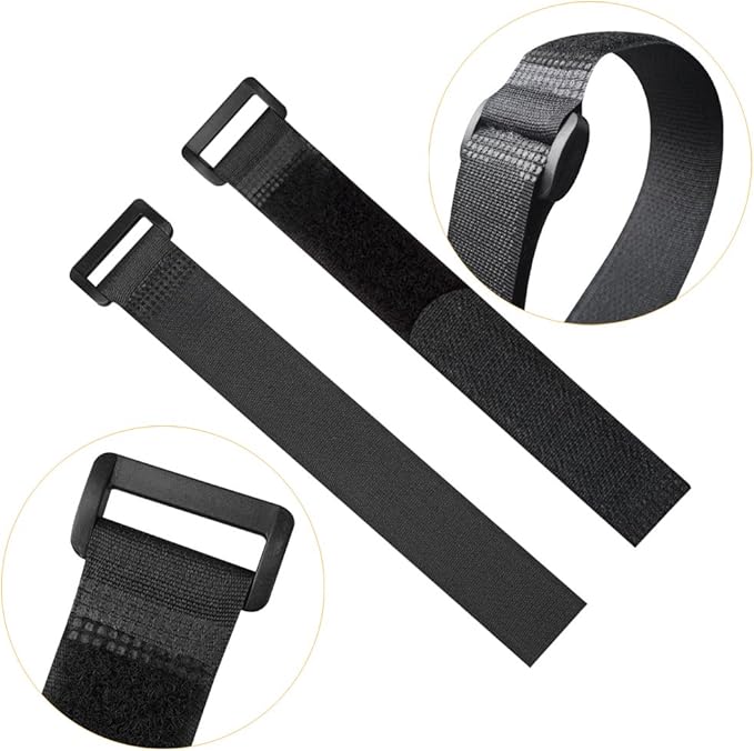 YiwerDer 32Pcs Reusable Fastening Cable Straps and Cable Ties with Buckles, Variety Sizes 8"-12"-18"-24"-36", Premium Adjustable Multi-Purpose Hook and Loop Cinch Strap Cord Ties
