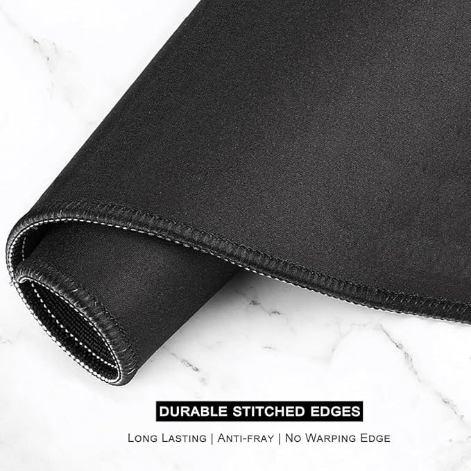 Auhoahsil Large Mouse Pad, XXL Gaming Mousepad, Desk Mat for Desktop, Thick Rubber, Big & Long Size, Stitched Edges, Full Desk Pad for Laptop & Computer, Extended 35.4 x 15.7 in, White Great Wave