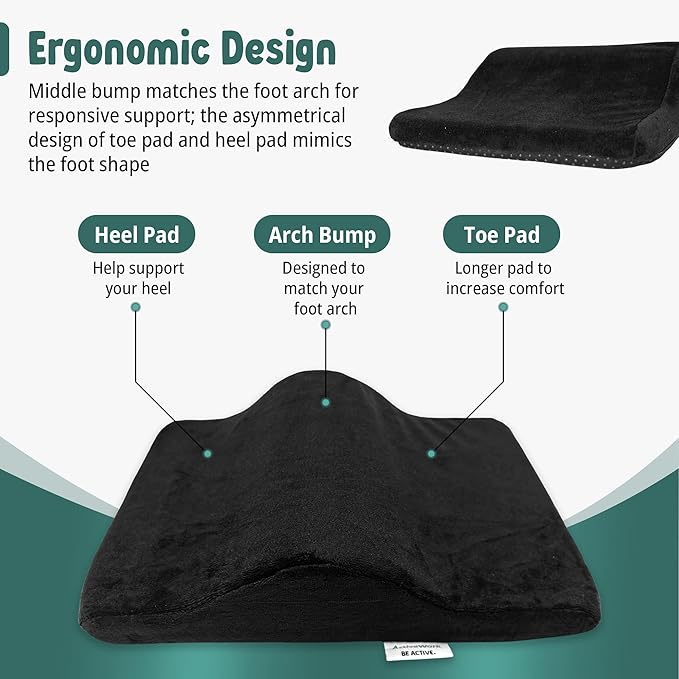 2-in-1 Portable Foot Rest & Exerciser - Improve Circulation & Exercise Massage Foot Under Desk Work Office Chair, Gaming Chair & Home