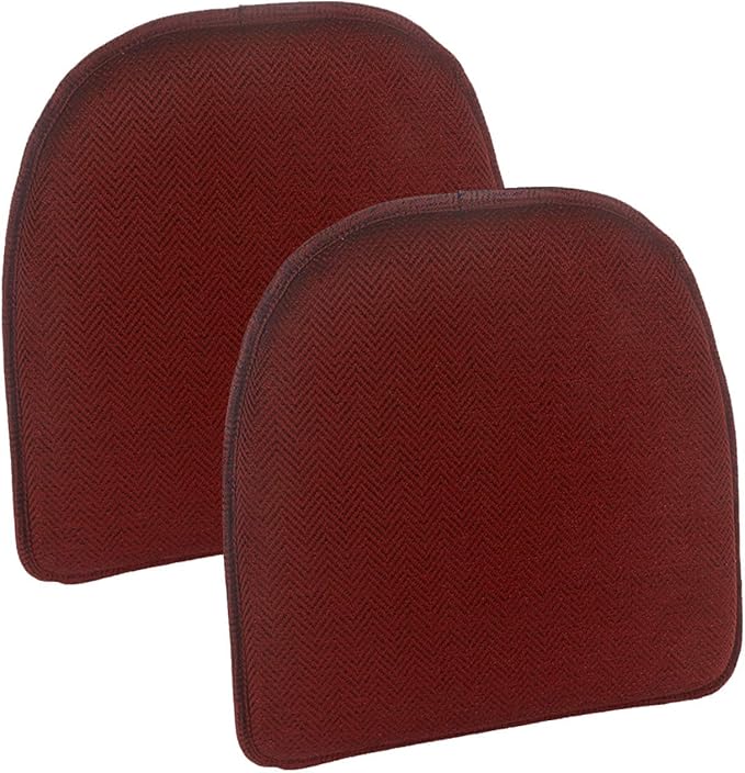 Klear Vu Raindrop The Gripper Non Slip Chair Cushions, Soft & Comfortable Seat Pad, Sitting Pillow for Kitchen, Dining or Office, 4 Count (Pack of 1), 04 Red