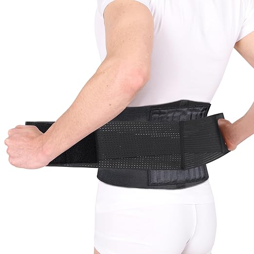 Back Brace for Lower Back Pain Relief, Lumbar Support Belt with Dual Adjustable Straps for Lifting, Working, Sitting and Daily Support for Men Women, M