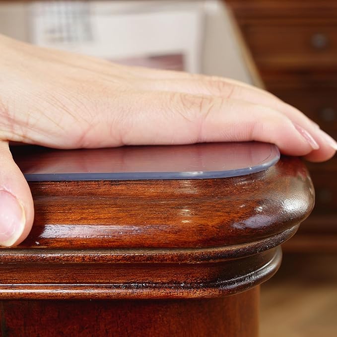 OstepDecor Clear Table Protector 20 x 30 Inch, 2mm Thick Plastic Table Cover, Waterproof PVC Clear Table Cover Protector, Desk Protector Mat, Writing Desk Pad for Desktop, Coffee & Dining Room Table