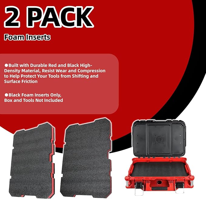 Foam Inserts for Milwaukee Tool Box, Compatible with 48-22-8424, Includes DIY Cut-to-Fit Foam Kit with White Marker Pen, Utility Knife, and Hole Punch