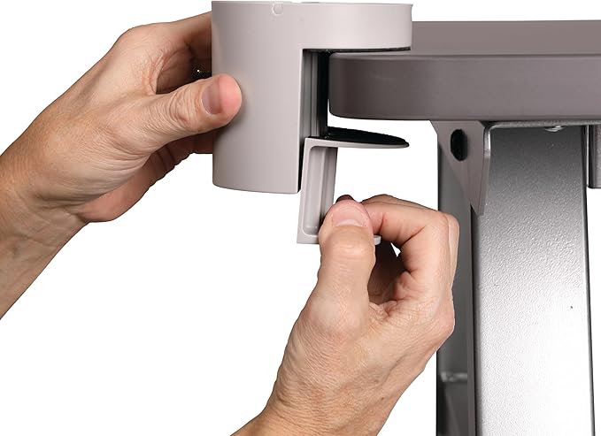 deflecto Standing Desk Small Desk Organizer, Two Sections, 3.85 x 3.85 x 3.54, Gray
