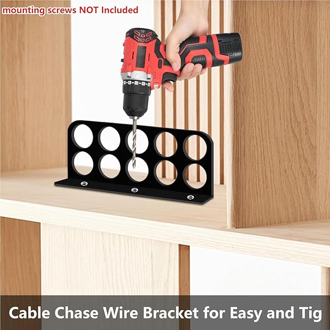 20Pack Cable Chase-Wire Bracket,Cable Support Wire Bracket Holder for NMB Electrical Cord Organized Management, Labor Time Saving, 1" with 10-Hole Design