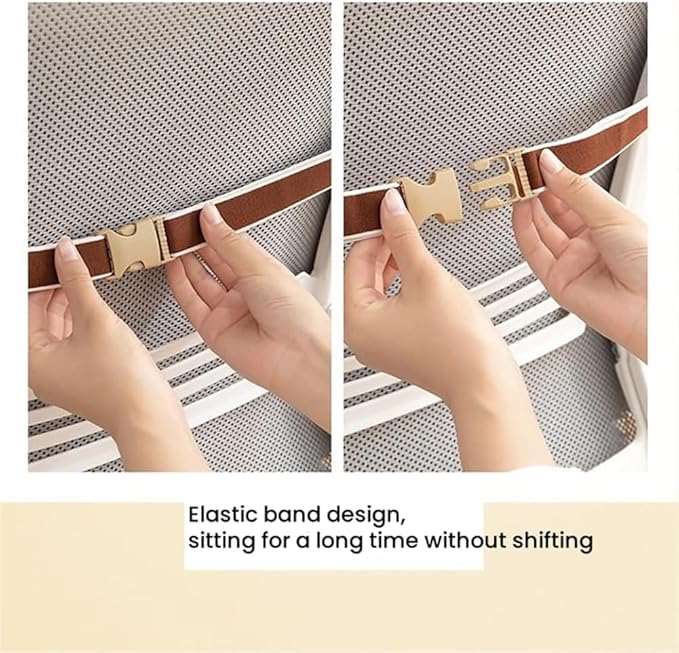 Desk Chair Cushion Office Chair Cushion Seat Cushion with Back Support Integrated Pad with Fixed Band for Sedentary Individuals