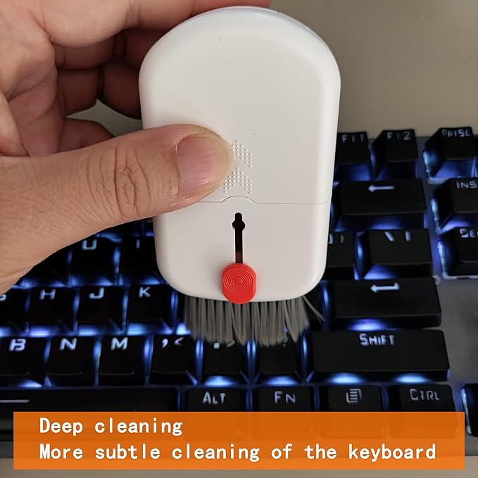Keyboard Cleaning Kit with Screen Cleaner Brush, 9-in-1 Multi-Purpose Electronics Cleaning Tool Set for Mechanical Keyboard, Laptop, Computer Monitor, Phone, Earbuds, Airpods, and Charging Case