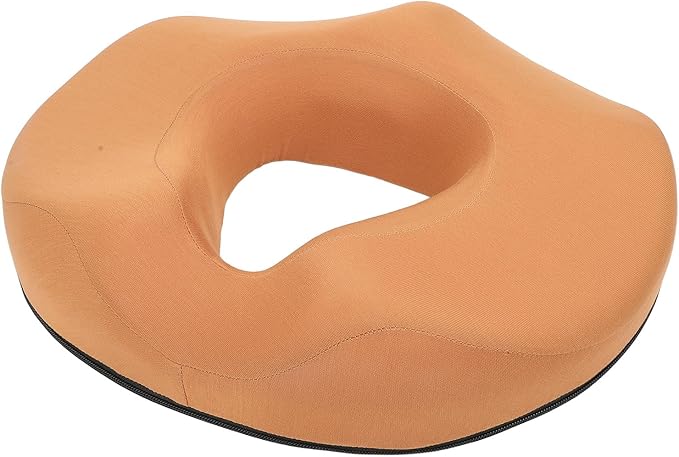 Donut Pillow, Breathable Latex Seat Cushion, Comfortable for Office, Home, Vehicles, Improve Sitting Posture with Pressure Reduce (Orange)