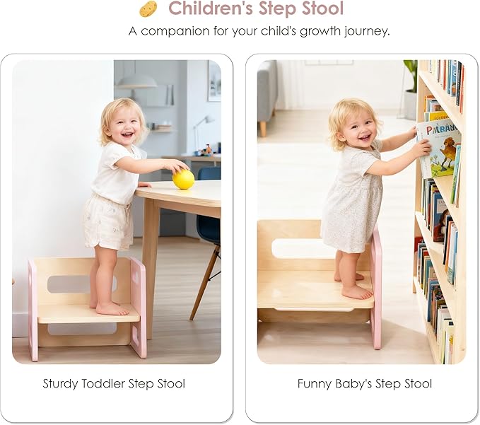 bpmfkid Montessori Weaning Table and Chair Set - Adjustable Design for Toddlers, Ideal for Mealtime, Learning, and Play, Pink