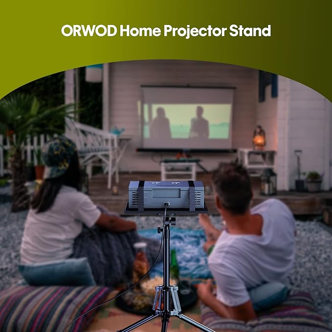 Projector Stand Laptop Tripod - Portable Tripod Adjustable Height 20 to 60 Inch, Projector Stand with Gooseneck Phone Holder ＆ Mouse Tray, Laptop Floor Stand for Podium, Studio, DJ Racks