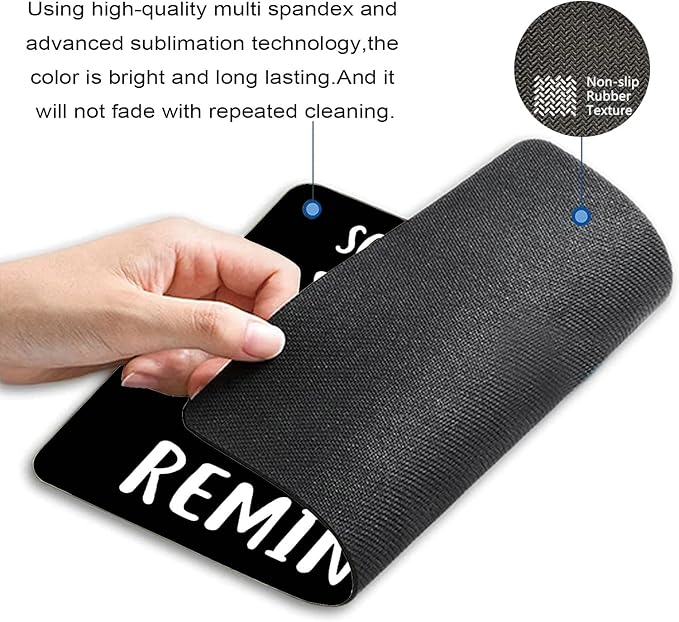 Mouse Pad,Inspirational Quote Customized Non-Slip Rubber Base Mousepads, Computer Mouse Pads for Wireless Mouse 9.5×7.9×0.12 inches