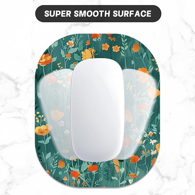 Small Mouse Pad, 6 x 7 Inch, Oval Mini Mouse Pad with Non-Slip Rubber Base for Laptop Wireless Mouse Keyboard Tray Mousepad, Flowers and Plants