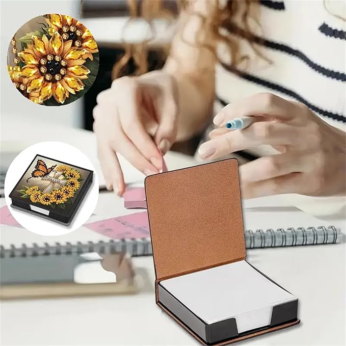 Faith Diamond Painting Kit Note Box,Memo Paper Storage Box Diamond Art,Sticky Note Holder Diamond Art,Diamond Painting Memo Pad For Office Desk. (faith)