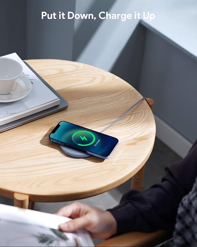 Wireless Charger, 15W Max Fast Wireless Charging Pad 2-Pack Compatible with iPhone16/16Plus/16Pro/16ProMax/iPhone15/15Pro/15Plus/14/13/12/Samsung S24 /S24Ultra/S23Ultra/S22/S21,AirPods Pro 2 Blue