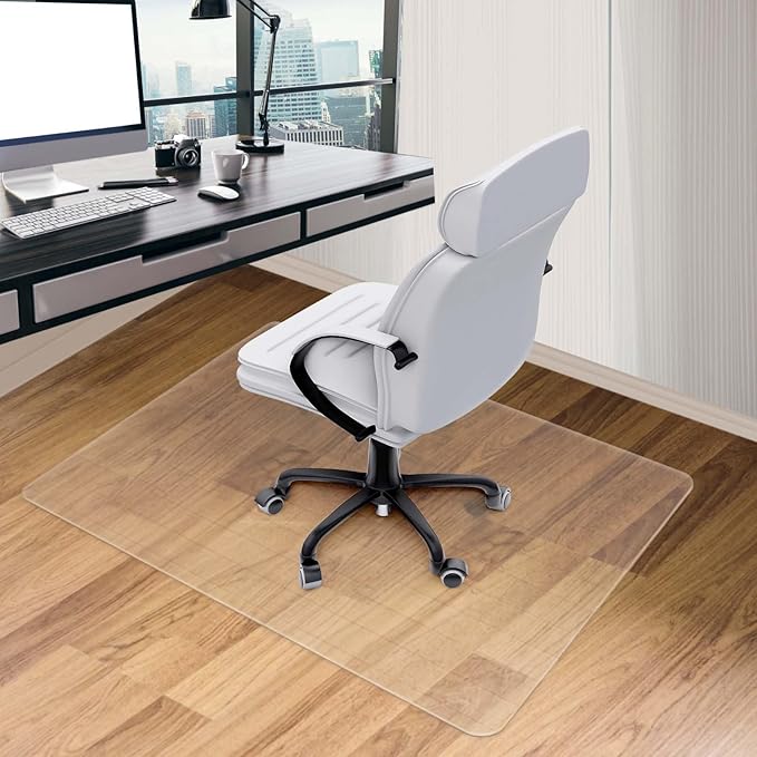 Clear Chair Mat for Hardwood Floors 36"x48" - Office Desk Chair Mat Easy Glide for Rolling Chairs,PVC Floor Protector for Home Office & Computer Use
