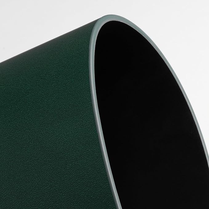 Nekmit Leather Desk Blotter Pad 24 x 14 Inches, Flat, Non-Slip, Waterproof, Green