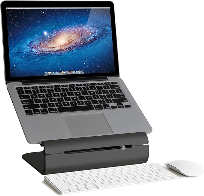 Rain Design iLevel2 Adjustable Height Laptop Stand (Patented) (Silver) (Black)