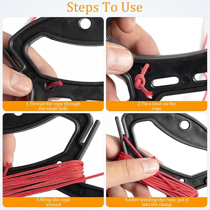 Garneck 10pcs Rope Winder: Cord Cable Organizer for Extension Cord Storage Rope Line Winder for Fishing Camping Outdoor Tools Portable Reusable String Wrap Black