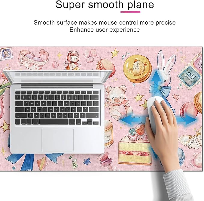 HOMETITUTE Pink Aesthetic Large Mouse Pad 31.5 x 11.8 Inch XL Desk Mat Extended Keyboard Pad Mouse Mat for Desk Computer Mat Waterproof Gaming Mouse Pad Non Slip Base for Office Home