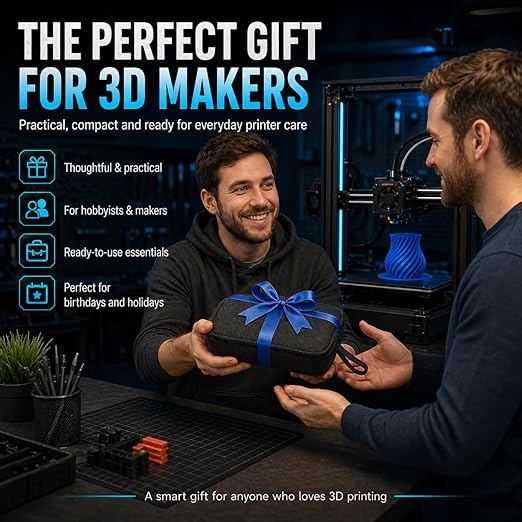 3D Printer Tool Kit Accessories - 58 Pcs Solve 99% Print Failures Clean Maint - with Scraper Brush Pliers Needles Cutter Pouch - for Unclog Nozzle Support Removal Model Finish - for All FDM Printers