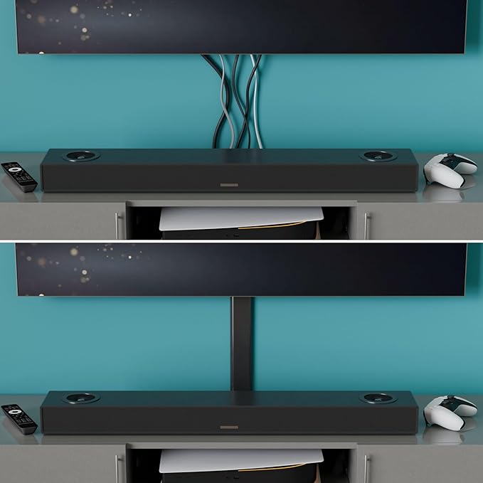 D-Line TV Wall Mount Cord Hider, Hide Mounted TV Cables, Wire Covers, Self Adhesive Cover for Cords, Paintable, Low Profile, Seamless Cable Raceway - 2.36in W x 0.59in H x 15.7in L - Black