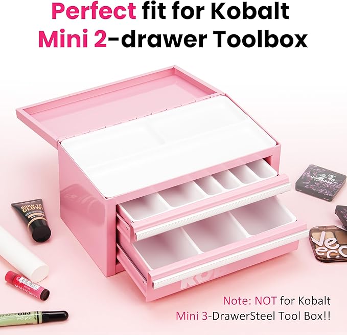 6 Pcs Tool Box Organizer Tray Divider Set For Kobalt 2-Drawer Mini ToolBox, Tool Desk Drawer Organization, Pefect for Storing Small Gadgets, Toolbox accessories (Only compatible with the old version.)