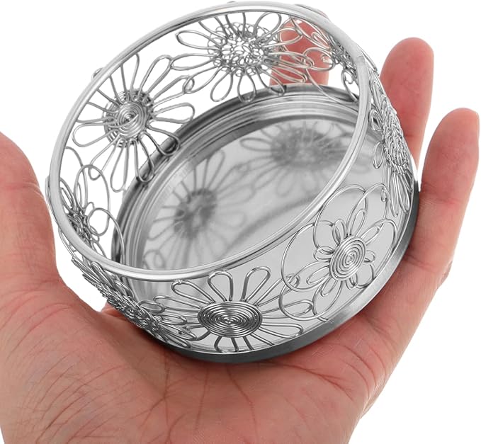 ABOOFAN Mini Stainless Steel Paper Clip Holder – Space-Saving Round Desk Organizer for Safe Handling & Compact Workspace Storage – for Office, Home, Makeup, and Stationery Use