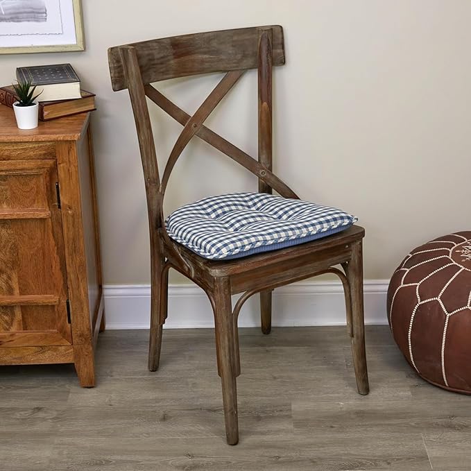 Non-Slip Chair Cushions, Assembled in USA, U-Shaped Skid-Proof Seat Pads for Dining Room, Kitchen, Office, 15"x16"