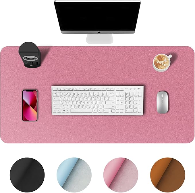Desk Pad,Large Mouse Pad, Non-Slip PU Leathers Writing Pad,Desktop Protection Pad,Computer Desk Pad, Waterproof Table Mat, Desk Mat for Office and Home Writing (31.5"x 15.7")