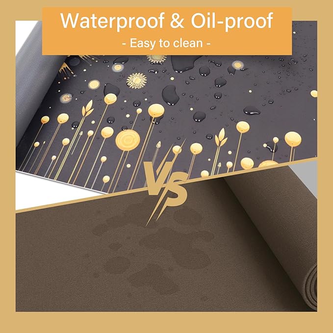 Large Desk Pad, PU Leather Computer Laptop Desk Mat, Waterproof Keyboard Desk Mat, Desk Blotter Pad, Non-Slip Laptop Desk Pad for Office/Home/Decor (Cat, 35.4" x 15.7")