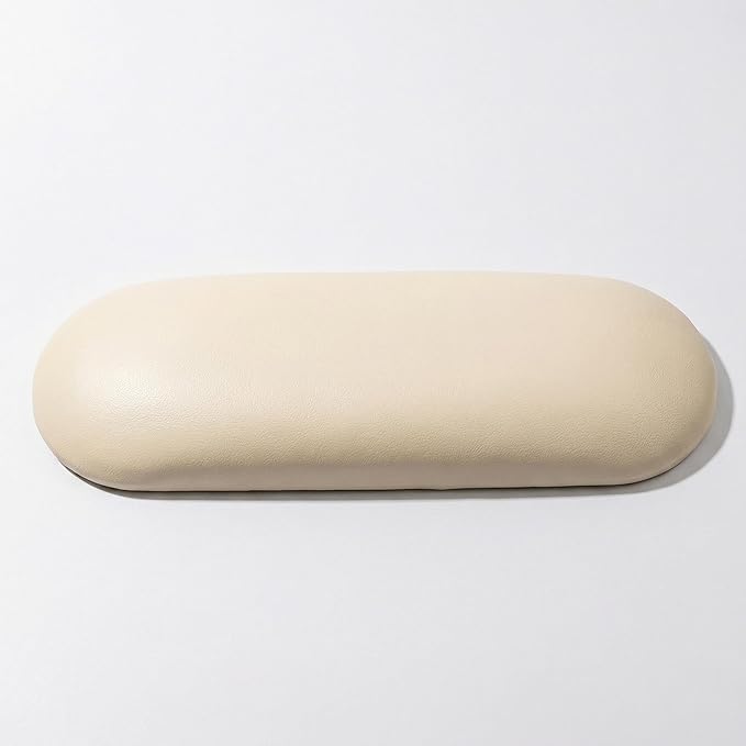 Nail Arm Rest Cushion, Nail Hand Rest Pillow for Manicure, Leather Nail Cushion Arm Rest for Nails Tech, Ergonomic Hand Rest for Nails Tech, Waterproof Nail Arm Rest for Salon Table, White