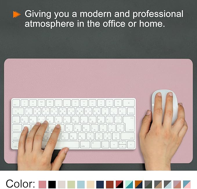 PATIKIL 24"x12" Desk Mat Protector, PVC Non-Slip Waterproof Mouse Pad Writing Mat for Office Home, Pink