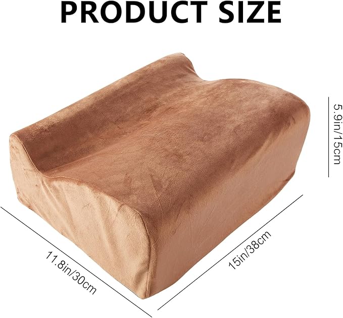 Foot Rest for Under Desk at Work. Multifunctional 3-Tier Foot Stool Office Desk Accessories, Soft Ergonomic Footrest,Support Foot Pillow,Heel Chair,Leg Elevation Pillow (Brown, One Size)