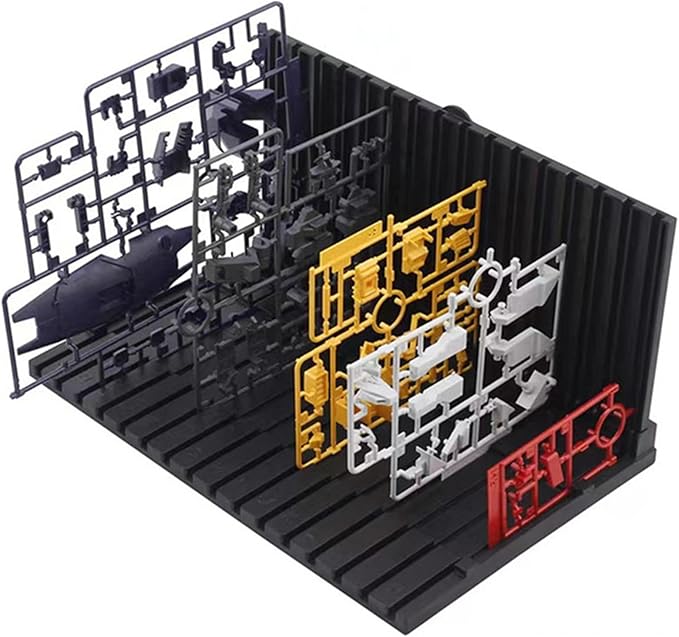 Model Parts Shelving Rack,Model Kit Display Stand,Suitable for Placing Gundam Model Parts, Black