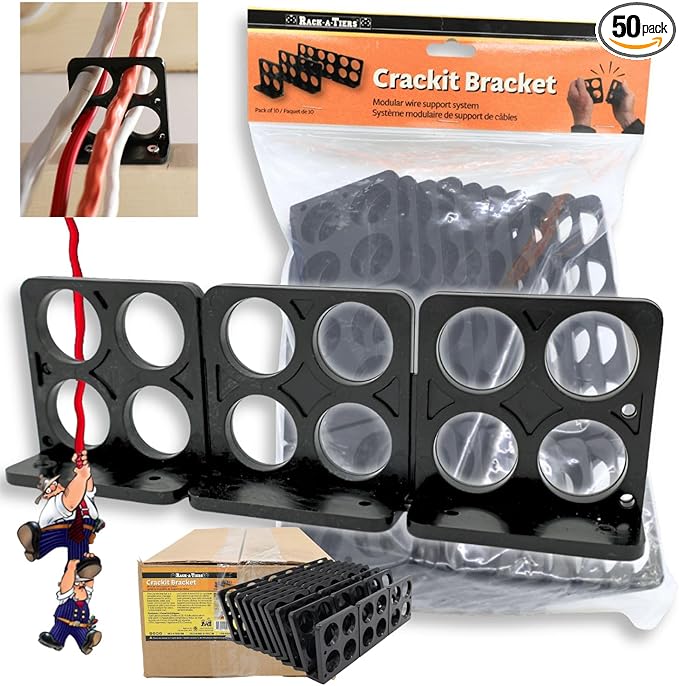 Rack-A-Tiers Crackit Bracket -Break Away Option- Pack of 50 pcs (CB1234.P50)