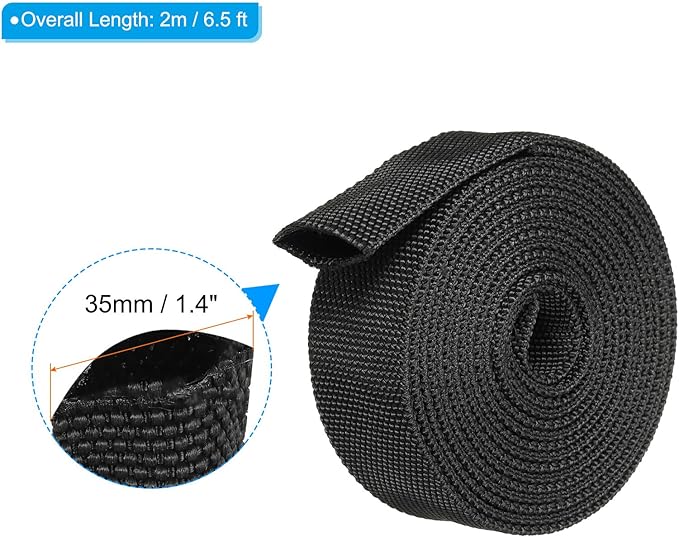 PATIKIL 0.8" Dia 6.5FT Nylon Protective Hose Sleeve, Cable Cover Sheath Protection for Welding Tig Torch Hydraulic Hose, Black