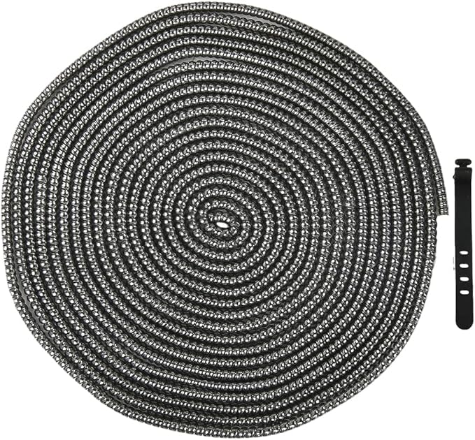 4.8M(15.75FT) Spiral Cable Protector, Multicolor Suitable for Most Phone/Pad/Laptop USB Wire Cord Savers Protection Cover Anti-Break Wrap Charger Data Line Cables Sleeves, Laser Black