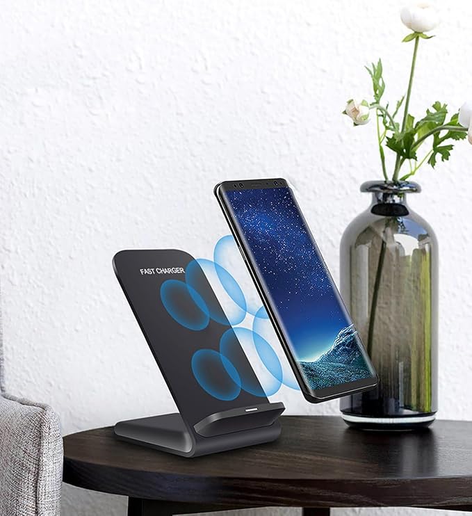 Wireless Charger(Stand), 20W Fast Wireless Charging Stand for Samsung Galaxy S24/S24+/S24 Ultra/S23/S22/S21/S20/S10/Note,for Google Pixel 8/7/6, for LG and More.