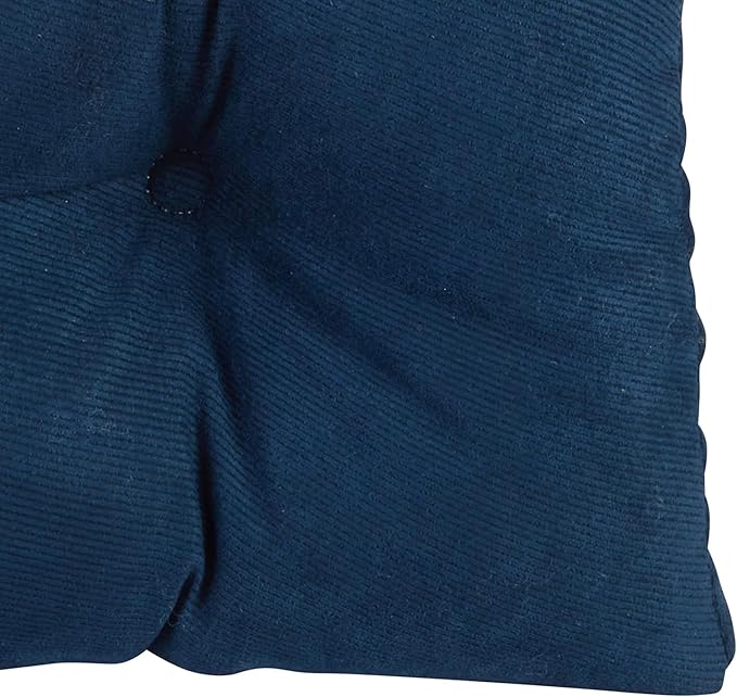 Klear Vu Gripper Overstuffed Universal Non-Slip Dining Chair Cushions for Kitchen Decor or Office Use, U-Shaped Skid-Proof Seat Pad, 15x15 Inches, 2 Count (Pack of 1), Linear Indigo Blue