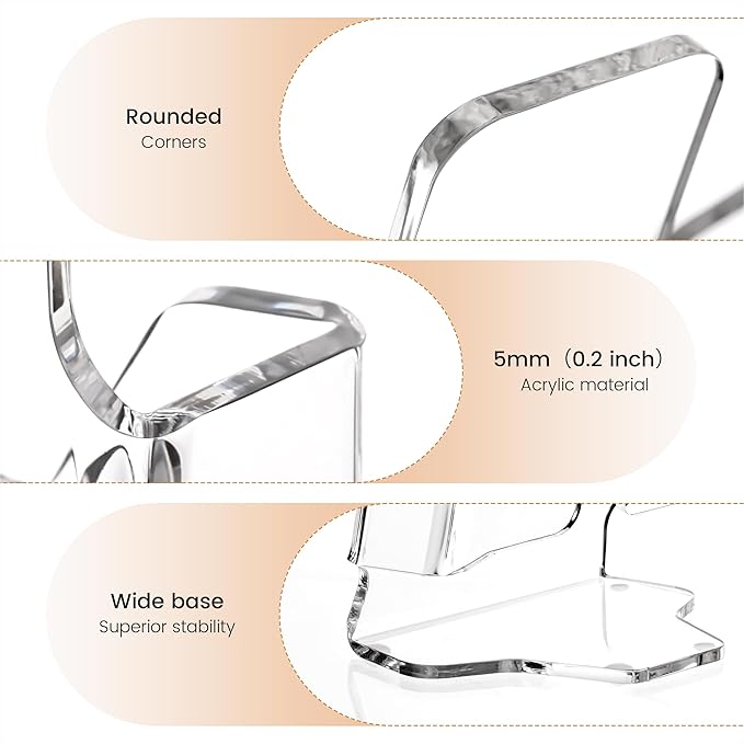YUXUN Acrylic Brochure Holder 6x8 Inch,Clear Countertop Display Stand,Pamphlet Holder for Trifold Flyers,Booklets,Menu,Leaflets,Photocards for Office,Home,Store,1 Pack,A5