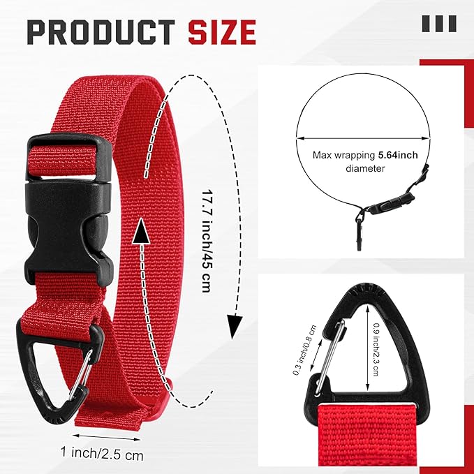 12 Pack 17 Inch Adjustable Extension Cord Holder Organizer with Triangle Clips for Garage Organization and Storage Heavy Duty Extension Cord Hanger for Men Workshop (Red)