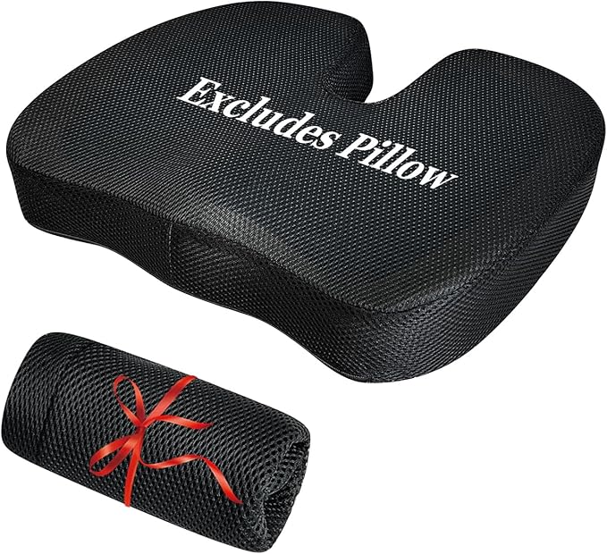 Coccyx Seat Cushion Cover for Tailbone Back Pain Relief Office Chair Butt Sacroiliac Pillow Case Fit ComfiLife、Everlasting Comfort U-Shaped Gel & Memory Pad Replacement Cover（Only Pillowcase）